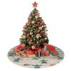 30" Christmas Tree Skirt White Plush Sea Turtle Starfish Christmas Tree Mat Tree Skirt Ornaments for Holiday Plush Tree Skirt Xmas Tree Skirt Base Cover for Christmas New Year Decorations view 3