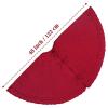Christmas Tree Skirt, 48 inches Traditional Knitted Thick Rustic Tree Skirt Luxury Skirt for Xmas Holiday Decorations Indoor Outdoor view 2