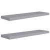 WEHUOSIF Floating Wall Shelves 2 pcs Gray,Display Shelf,Storage Shelf,Bedroom Wall Shelf,Photo Wall Shelf,Flower Shelf,Toys Shelf,for Restaurant,Kitchen,Bar,Home,35.4"x9.3"x1.5" MDF view 3