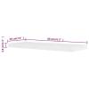 BaraSh 2 White MDF Wall Wide Shelves Wood Shelves Bathroom Wide Shelves for Wall Wood Shelves Bathroom Display Shelves Book/DVD Storage view 2
