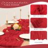 12 Pack Cheesecloth Table Runner 35 x 120 inch Long Boho Cheese Cloth Gauze Table Runners Semi Sheer Table Runner for Wedding Decor, Bridal Shower, Birthday Party (Red) view 4