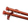 LTSRLL Curtain Rod Heavy Duty Curtain Pole, Single/Double Aluminium Curtain Rail Set, with Complete Kits, Available in Seven Colors(Color:Red,Size:B-2.4m(1.2m*2)) view 1