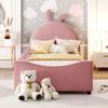 Aiuyesuo Cute Twin Size Upholstered Daybed with Rabbit Ear Shaped Headboard,Modern Low Profile Bed with Sturdy Wooden Slats Support, Wooden Daybed Frame for Kids Boys Girls (Pink-TTL20) view 3