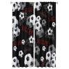 Cool Soccer Curtains for Home Decor Sport Theme Ball Football Print Pattern Window Drapes for Bedroom Thermal Insulated Darkening 2 Panels 63" L x 21" W view 1