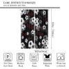 Cool Soccer Curtains for Home Decor Sport Theme Ball Football Print Pattern Window Drapes for Bedroom Thermal Insulated Darkening 2 Panels 63" L x 21" W view 2