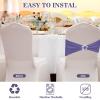 VitalCozy 100 Pcs Spandex Chair Sashes with Crown Buckle Slider Stretch Chair Bands Cover Ties for Wedding, Banquet, Gala, Corporate Event, Birthday Party, Baby Shower(Purple) view 4