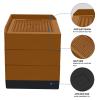 ANNKUT Bed Furniture Risers 4 Inch, Heavy Duty Furniture Elevator in Heights of 1.5, 3 or 4 Inch Square Raising Blocks for Bed, Couch, Desk, Sofa, Tables,Support Up to 1,300 Lbs (4 Pack-Brown) view 2