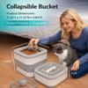 DAZZLEREE Collapsible Food Storage Containers  Rice Container 20 lbs, Pet Food Container, Grain Bin, Car Wash Bucket  Magnetic Lid & Measuring Cup, Multi-Use Kitchen Storage Bin view 2