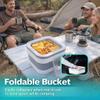 DAZZLEREE Collapsible Food Storage Containers  Rice Container 20 lbs, Pet Food Container, Grain Bin, Car Wash Bucket  Magnetic Lid & Measuring Cup, Multi-Use Kitchen Storage Bin view 4