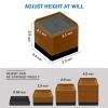 ANNKUT Bed Furniture Risers 3 inch, Square Adjustable Risers Blocks for Bed Sofa Table and Couch Lift to 1.5 or 3 inchHeavy Duty Support Up to 1,300 Lbs (4 Pack-Brown) view 3