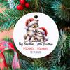 Big Brother & Little Brother Fox Ornament 2026 Christmas Keepsakes, Personalized New Big Brother Fox Xmas Tree Ornament Custom Names Date, Cute Fox Sibling Christmas Ornament Gifts for New Brothers view 3