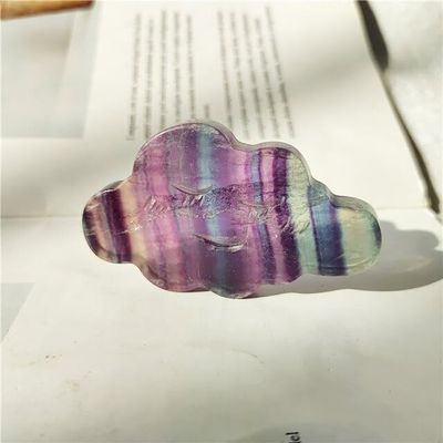 AAKOMA Beautiful Natural Rainbow Fluorite Gemstone Crystal Cloud Craft Garden Home Decoration DIY Gift - (Color: 1pcs, Size: Random)
