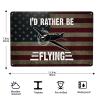 VUQUIS I'd Rather Be Flying Airplane 8 x 12 In Wall Dcor Mental Sign Bar Decoration Indoor Outdoor Yard Great Gifts view 3