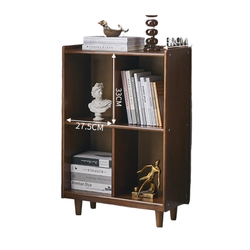 KIRANDY Solid Wood Floor-Standing Bookshelf, Simple Storage Combo, Ideal for Living Room (Color : 4 Grid 60x30x93cm C)