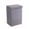 Japanese Style Covered Dirty Clothes, Household Light Luxury Dirty Clothes Basket, Toys and Sundries Large Capacity Storage Bucket view 1