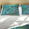 HOBBOY Blue River & Water Lily 3 Pieces Claude Monet Art Pattern Duvet Cover with Zipper Ties 2 Pillowcases Breathable Duvet Cover Sets Twin view 4