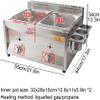 BTURYT Commercial Gas Deep Fryer, 10L*2 Stainless Steel Countertop Low Pressure Deep Double Pot Frying Machine, W/Frying Baskets and Lids, for French Fries Turkey Donuts Home Kitchen Restaurant view 2