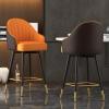Guyifuny Swivel Bar Chairs Set of 2 Kitchen Chairs with Sturdy Metal Frame Faux Leather Adjustable Seat Height Kitchen Stool view 2