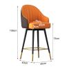 Guyifuny Swivel Bar Chairs Set of 2 Kitchen Chairs with Sturdy Metal Frame Faux Leather Adjustable Seat Height Kitchen Stool view 3