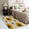 Bee Rug 6x8 ft, Sunflower Area Rug, Honey Bee Rugs for Living Room Bedroom, Bumble Bee Carpet, Kids Room Decor for Boys Girls, Washable Non Slip Soft Low Pile Indoor Area Rugs view 3