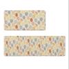 Bathroom Rugs Set of 2 Orange Leaves Pattern Bath Mats Gray Yellow Runner Rugs, Absorbent Doormats Quick Dry Area Carpet, Non Slip Floor Mat for Bathtub Shower Kitchen Hallway Laundry view 1
