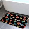 Funny Mushroom Buth Bath Mat Set, Fun Cute Sexy Butt 70S 80S Fabric Bathroom Mat Set,Hippie Psychedelic Aesthetic Colorful Unique Set Soft Toilet Lid Cover and Contour Mat and Bath Mat(Black) view 4