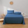 15 Inch Deep Pocket Bed Sheet Set 3 Piece - Basics Lightweight Extra Soft Fitted Sheet Flat Sheet Set - 100% Microfiber Bed Sheet Set with Pillowcases (Twin, Navy Blue) view 1