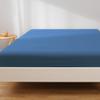 15 Inch Deep Pocket Bed Sheet Set 3 Piece - Basics Lightweight Extra Soft Fitted Sheet Flat Sheet Set - 100% Microfiber Bed Sheet Set with Pillowcases (Twin, Navy Blue) view 4