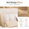 WUIOYNF Bed Wedge Pillow for Headboard, Mattress Wedge Bolster Pillow for Queen BedBed Space Filler, Close The Gap (0-12") between Headboard and Mattress, Stop Loosing Your Pillows(60x10x6inBeige) view 2