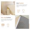 WUIOYNF Bed Wedge Pillow for Headboard, Mattress Wedge Bolster Pillow for Queen BedBed Space Filler, Close The Gap (0-12") between Headboard and Mattress, Stop Loosing Your Pillows(60x10x6inBeige) view 3