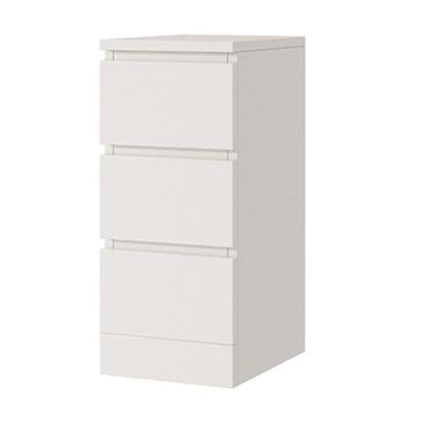 Simple Nightstand Nightstand Waterproof MDF Board End Table 3 Drawers Bedside Table Rectangle Modern Bedside Dresse 25 * 35 * 60cm Bedside Cabinet Space Saving