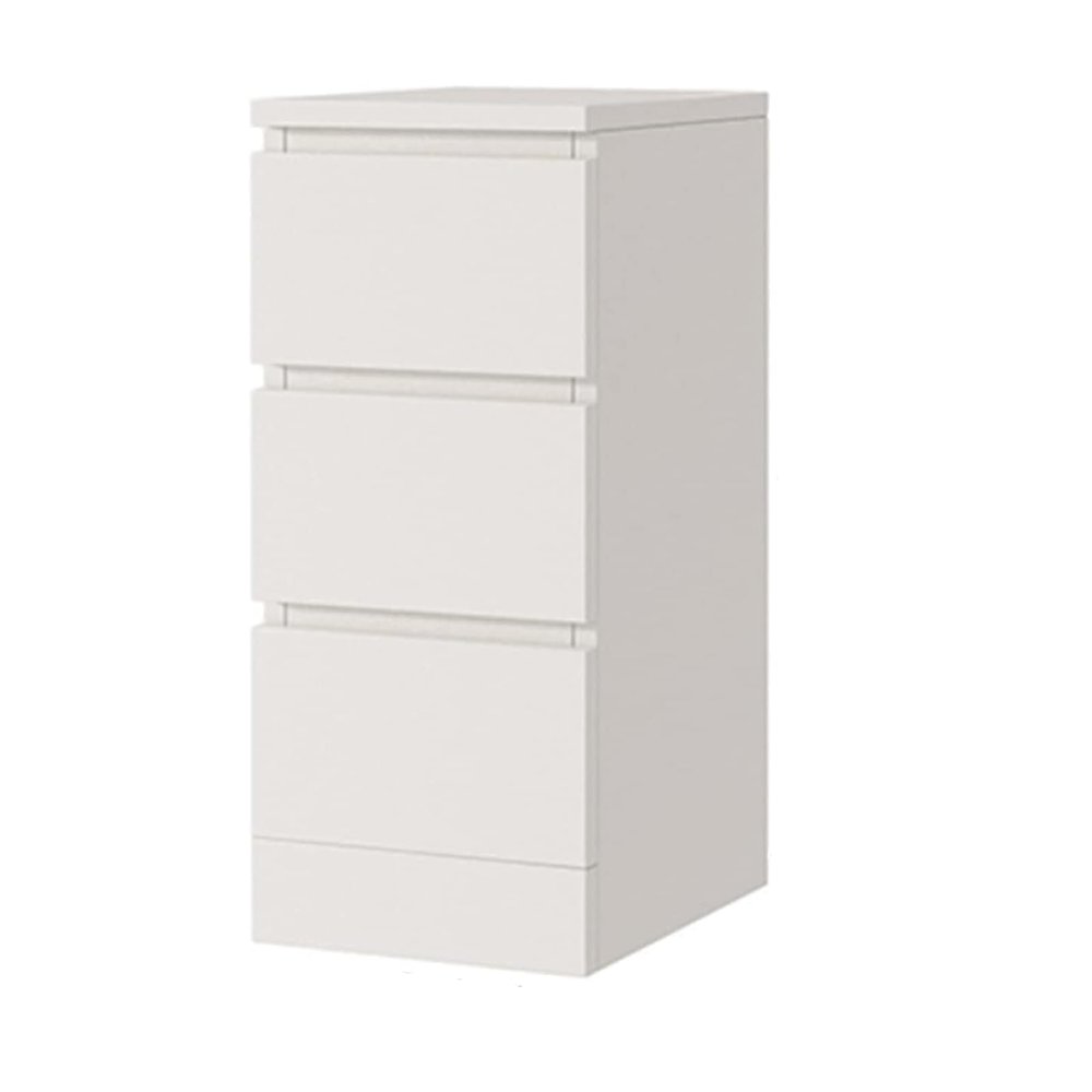 Simple Nightstand Nightstand Waterproof MDF Board End Table 3 Drawers Bedside Table Rectangle Modern Bedside Dresse 25 * 35 * 60cm Bedside Cabinet Space Saving