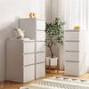 Simple Nightstand Nightstand Waterproof MDF Board End Table 3 Drawers Bedside Table Rectangle Modern Bedside Dresse 25 * 35 * 60cm Bedside Cabinet Space Saving view 4