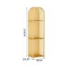 Rieort Fashion Bookshelf Stylish Bookshelf Dimensional Frame Design Bookcase Iron Arched Rack Bookcase Large Capacity Design Bookshelves not Shaking view 3
