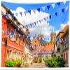 Loccor Oktoberfest Bavarian Tapestry Wall Hanging German Town Old Street Medieval Traditional Houses Tapestry Oktoberfest Party Decorations Home Living Room Decor 80''x60'' view 2