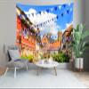 Loccor Oktoberfest Bavarian Tapestry Wall Hanging German Town Old Street Medieval Traditional Houses Tapestry Oktoberfest Party Decorations Home Living Room Decor 80''x60'' view 4