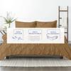 All Season Down Alternative Premium Pinch Pleated Comforter Sets 500 GSM 100% Soft Egyptian Cotton 1-Pintuck Comforter with 2-Pintuck Pillowsham-Oversized Queen Size, Taupe view 2