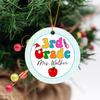 3rd Grade School Teacher Ornament Christmas, Personalized Teaching Christmas Ornament 2026, Teacher Ornaments for Xmas Tree 2026, Third Grade Teachers, Custom Teacher's Name Ornament view 3