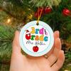 3rd Grade School Teacher Ornament Christmas, Personalized Teaching Christmas Ornament 2026, Teacher Ornaments for Xmas Tree 2026, Third Grade Teachers, Custom Teacher's Name Ornament view 4