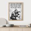 SIGNWIN Framed Banksy Museum Wall Art, Grey Dark Industrial Style Wall Decor Prints, Inspirational Quotes Wall Dcor for Living Room, Bedroom - 12"x16" Natural view 2