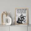 SIGNWIN Framed Banksy Museum Wall Art, Grey Dark Industrial Style Wall Decor Prints, Inspirational Quotes Wall Dcor for Living Room, Bedroom - 12"x16" Natural view 3