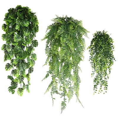 OLOONG Decoration Ivy Turtle Leaf Fake Plant Rattan Persian Grass Creeper Wall Decor Plant Wedding Home Garden Party Decoration Artificial Plant Artificial Flower (Color : Creeper Vine, Size : 2pcs)