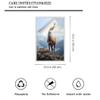 Handsome Deer Window Privacy Film Mountain Nature Landscape Wildlife Stained Glass Window Film Sun Blocking Heat Control Decorative Window Covering Film for Home Office 23.6Wx35.4L view 2