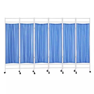 3 4 5 6 Panel Medical Mobile Privacy Screens, Folding Iron Frame Professional Hospital Grade Screen Partitions, Ward/Beauty Salon/Health Museum Standing Door Partition ( Size : 6 Panels-W300cm(9.8ft/1