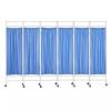 3 4 5 6 Panel Medical Mobile Privacy Screens, Folding Iron Frame Professional Hospital Grade Screen Partitions, Ward/Beauty Salon/Health Museum Standing Door Partition ( Size : 6 Panels-W300cm(9.8ft/1 view 1
