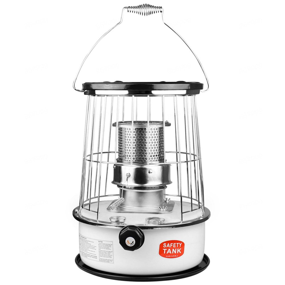DECORN Portable Convection Personal Kerosene Heater for 200 Square Feet of Indoor or Outdoor Use, Camping Kerosene Stove, Camping Oil Heaters, White