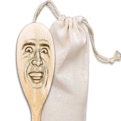 Nicolas Cage Face On Wooden Spoons Nic Cage On Things Nicolas Cage Gifts For Birthday Housewarming Gift Funny Meme Gift Chef Cook Fan Gift