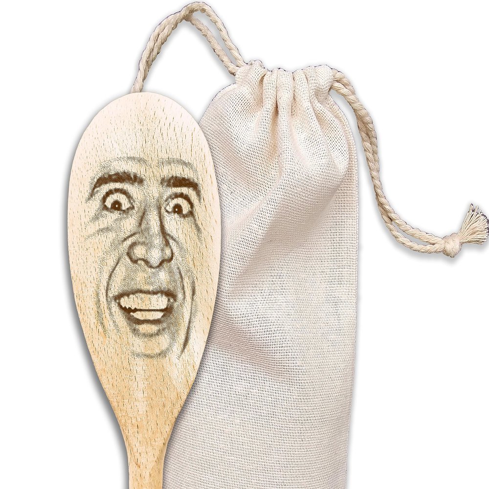 Nicolas Cage Face On Wooden Spoons Nic Cage On Things Nicolas Cage Gifts For Birthday Housewarming Gift Funny Meme Gift Chef Cook Fan Gift