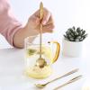 Stainless steel coffee spoon, flower golden cake spoon, dessert spoon, extended handle seasoning ice spoon view 4