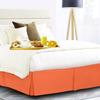 Split Corner 1000 Thread Count Box Pleated Coral Bed Skirt 39 x 75 Inches Egyptian Cotton 24 Inches Drop Twin Bed Skirt Fade Resistant Bed Cover Skirt view 2